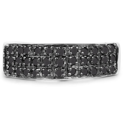 0.35 Carat Genuine Black Diamond .925 Sterling Silver Ring