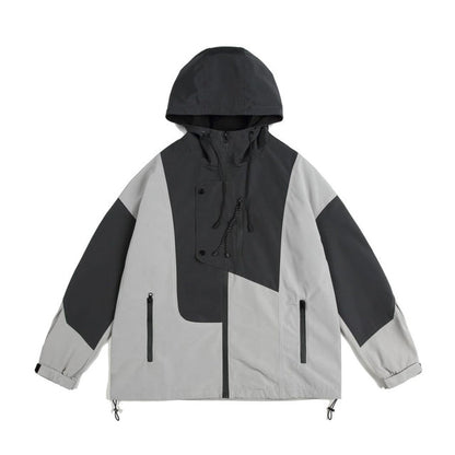 Harajuku Women's Overcoats - Chic Contrast Jackets