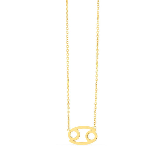 Collier signe Cancer en or jaune 14 carats