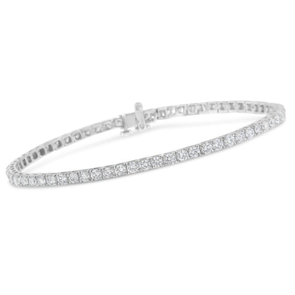 IGI Certified 5.0 Cttw Cut Diamond 14K White Gold Classic 7â€ Tennis Bracelet (H-I Color, I1-I2 Clarity)