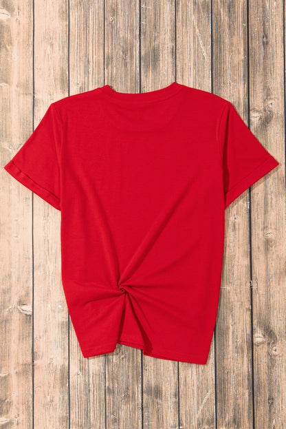 USA Round Neck Short Sleeve T-Shirt