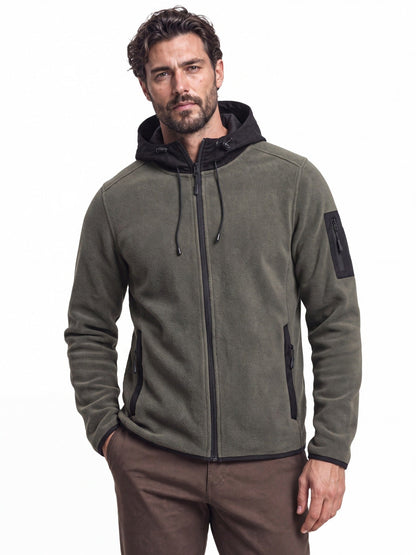 2026 Autumn Winter Suede Patchwork Fleece Thickened Sweatshirt For Men, Cross-Border Foreign Trade European And American Men's Sweatshirt Jacket