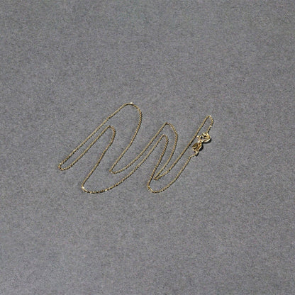 14k Yellow Gold Diamond Cut Cable Link Chain 0.7mm