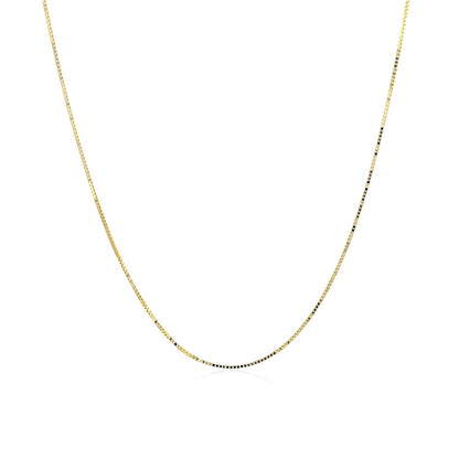 10k Yellow Gold Classic Box Chain 0.45mm