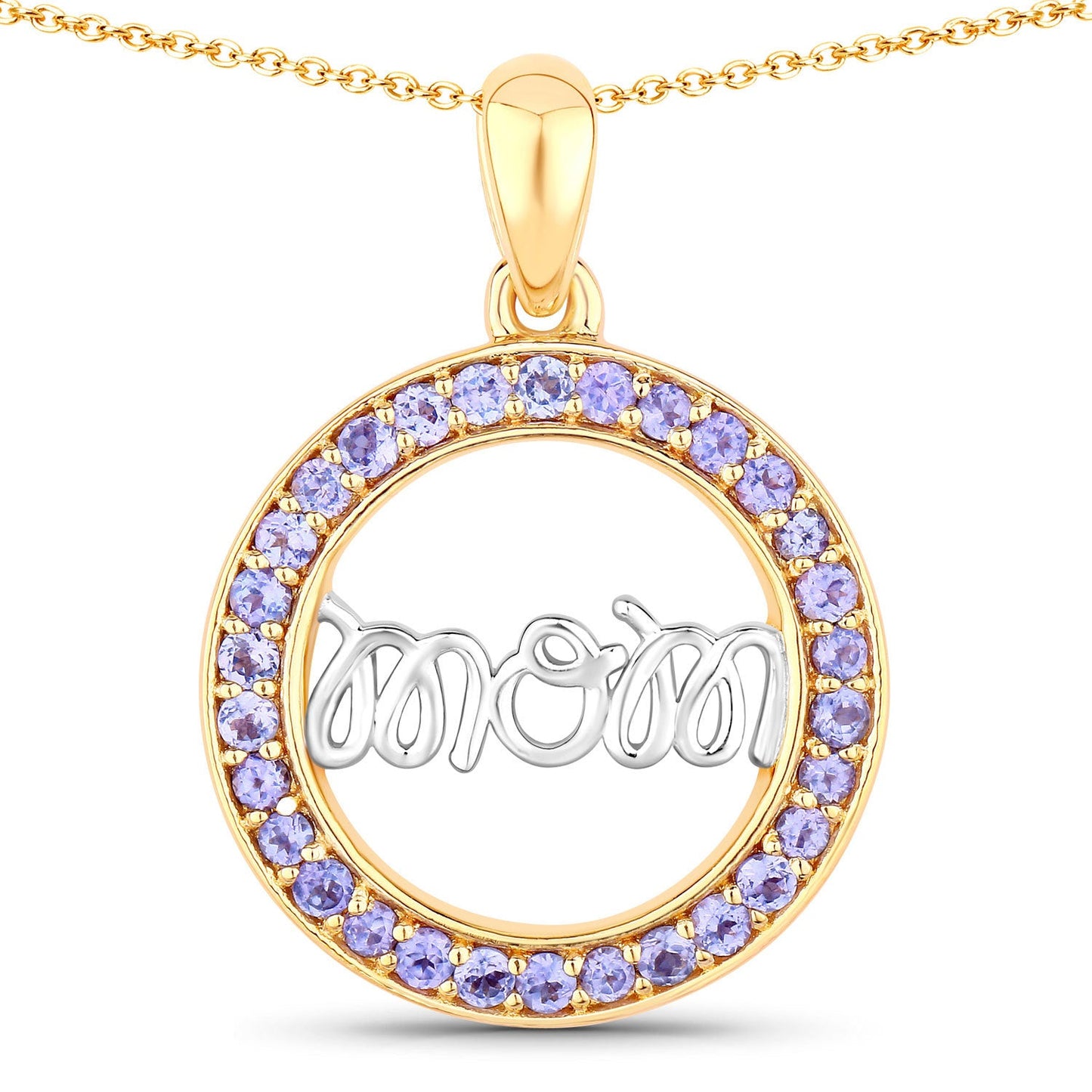 0.64 Carat Genuine Tanzanite .925 Sterling Silver Pendant
