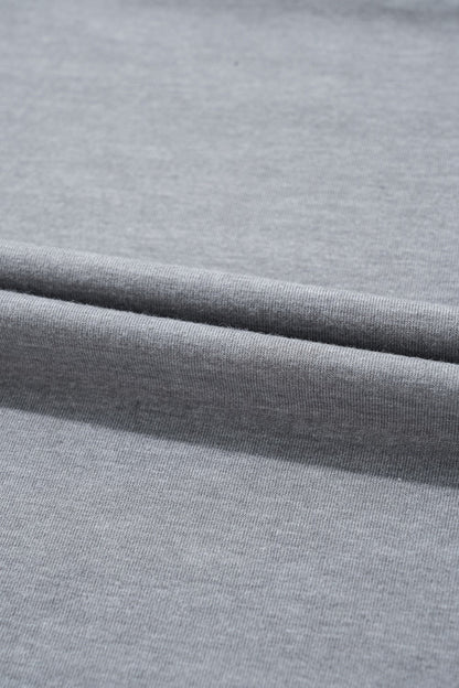 HOPPY Chenille Patch Round Neck Short Sleeve T-Shirt