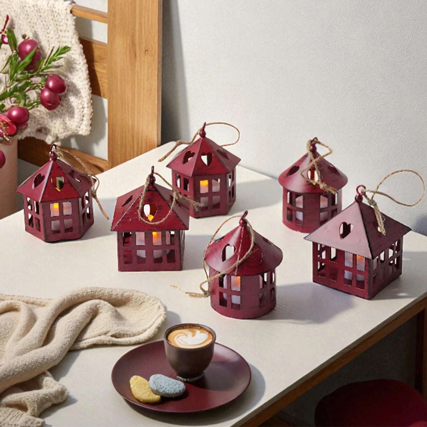 6 Pcs Small Centerpieces Candle Lanterns