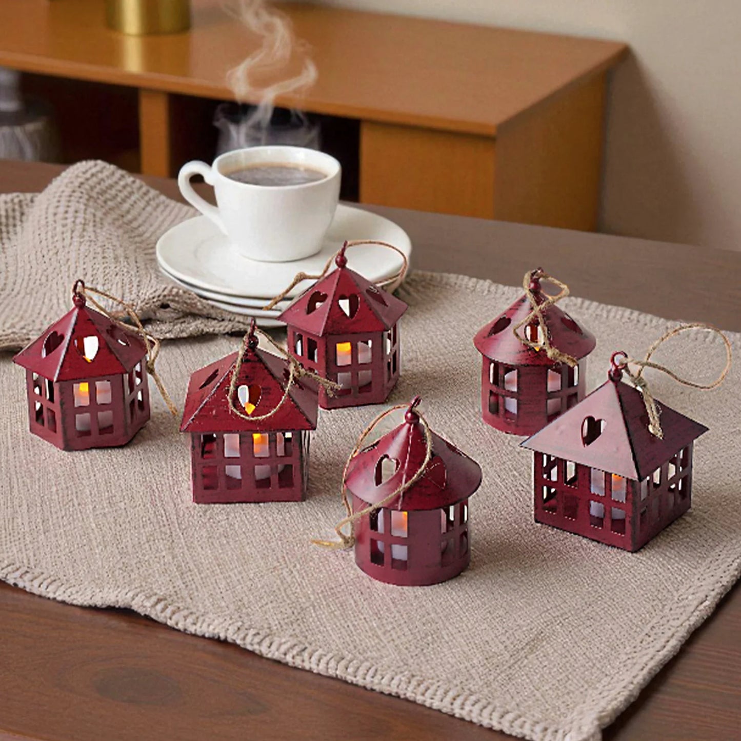 6 Pcs Small Centerpieces Candle Lanterns
