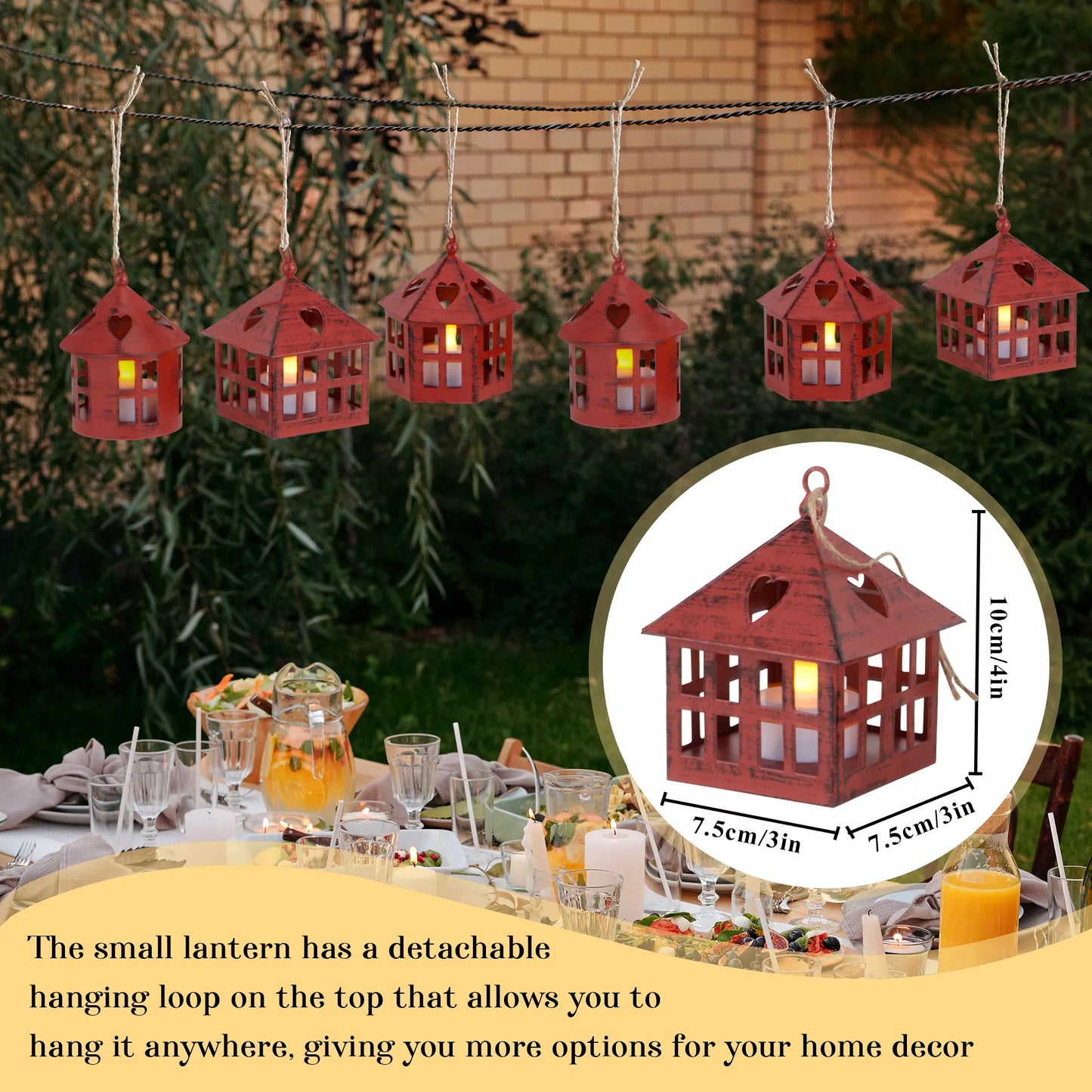 6 Pcs Small Centerpieces Candle Lanterns