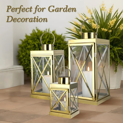 8/12/16 Inch Opulent Metal Candle Lanterns Candle Holder