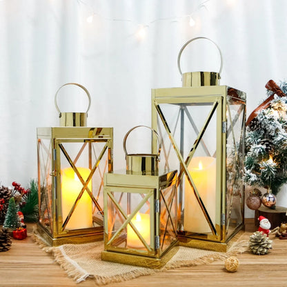 8/12/16 Inch Opulent Metal Candle Lanterns Candle Holder