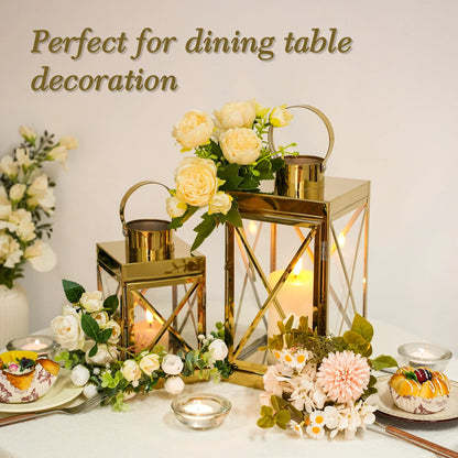 8/12/16 Inch Opulent Metal Candle Lanterns Candle Holder