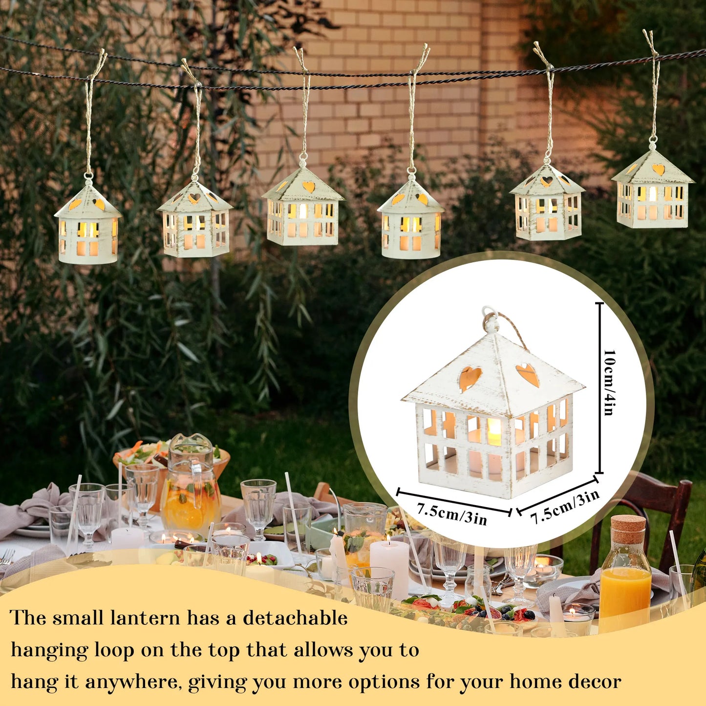 6 Pcs Small Centerpieces Candle Lanterns