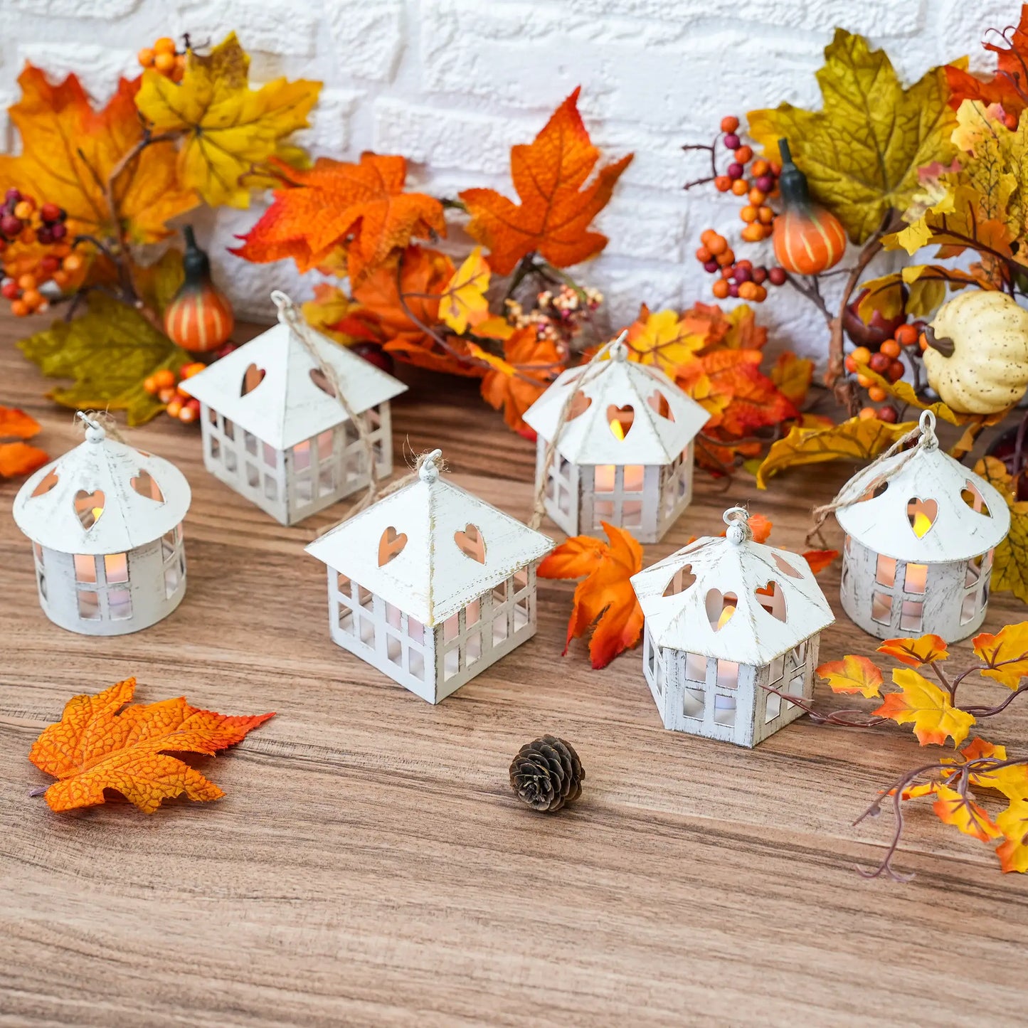 6 Pcs Small Centerpieces Candle Lanterns