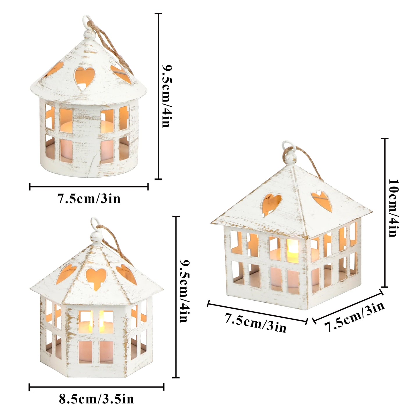6 Pcs Small Centerpieces Candle Lanterns