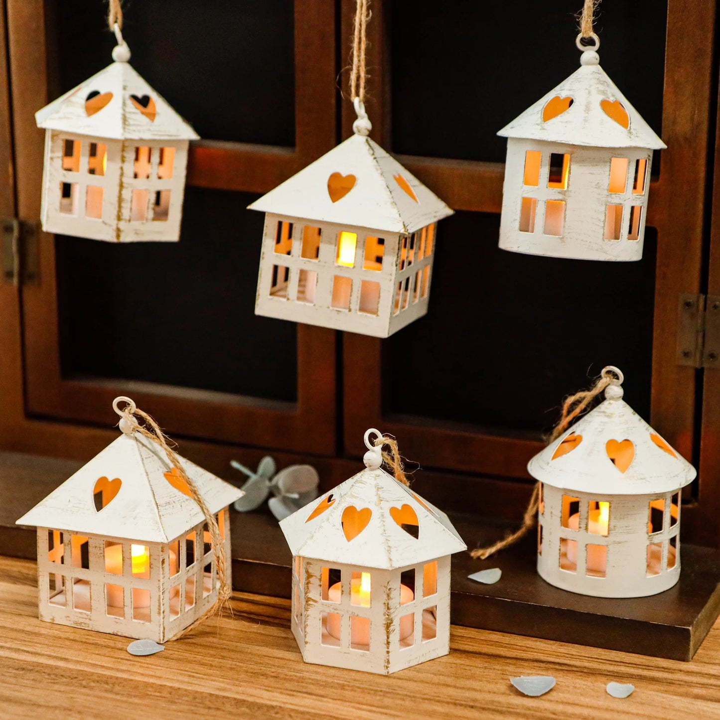 6 Pcs Small Centerpieces Candle Lanterns