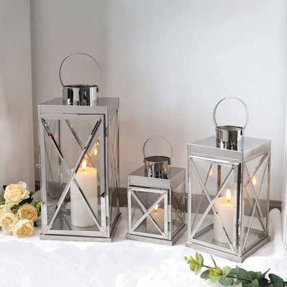 8/12/16 Inch Opulent Metal Candle Lanterns Candle Holder