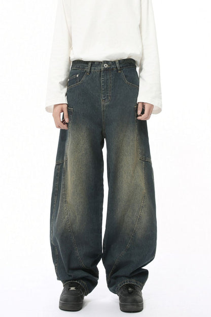 Mid Rise Waist Jeans with Pockets