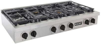 Kucht 48" Stainless Propane Cooktop,, KFX489T/LP-K