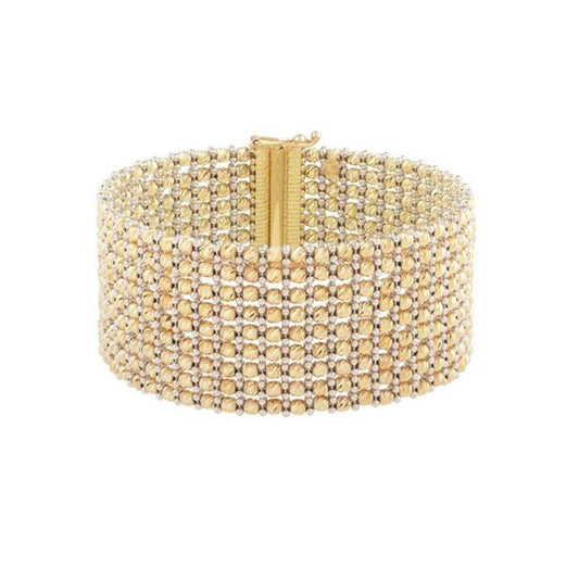 Bracelet Tapis Rouge en Or Bicolore 14k (25,40 mm)
