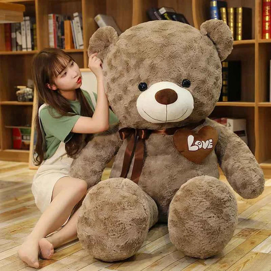 Cute Teddy Bear Plush Toy with Love – Soft Stuffed Animal Pillow Gift for Kids & Lovers