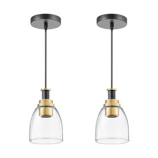 Pendant Light 1-Light Pendant Lighting with Glass Shade Adjustable Height
