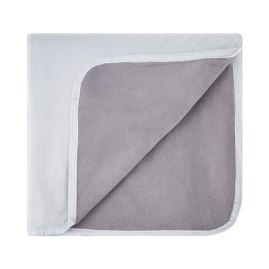 Camping Blanket 79" x 59" Wearable Warm Stadium Blanket Outdoor Light Grey