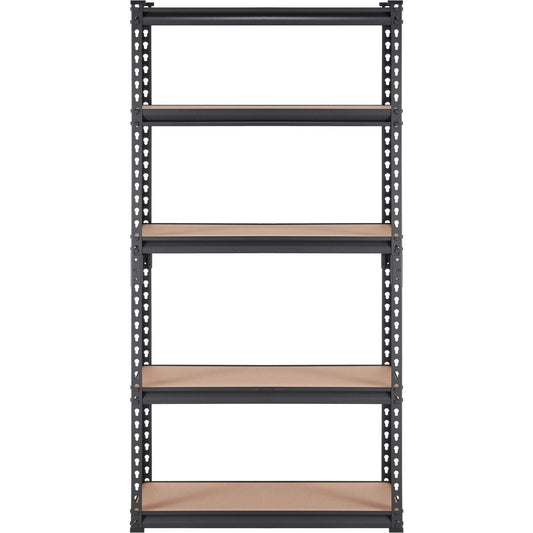 Storage Shelving Unit, 5-Tier Adjustable, 2000 lbs Capacity, Heavy Duty Garage Shelves Metal Organizer Utility Rack, Black, 30" L x 12" W x 60" H for Kitchen Pantry Basement Bathroom Laundry