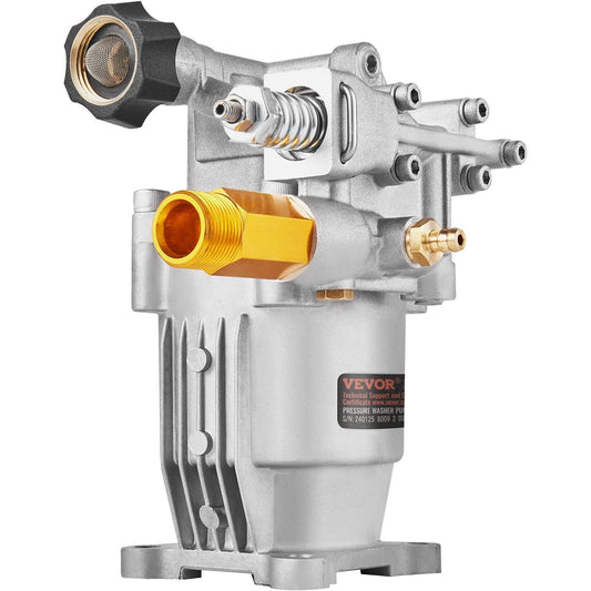 Pressure Washer Pump, 3/4" Shaft Horizontal, 3400 PSI, 2.5 GPM, Replacement Power Washer Pumps Kit, Parts Washer Pump, Compatible with Honda, Simpson, RYOBI, Briggs & Stratton, Subaru, Craftsman