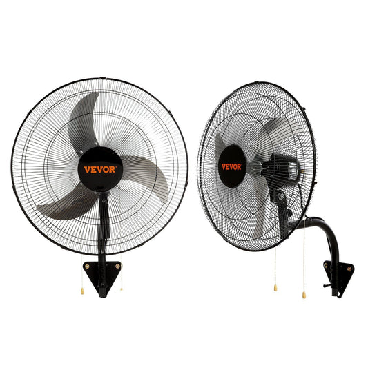 Wall Mount Fan, 2 PCS 18 inch Oscillating, 3-speed High Velocity Max. 4000 CFM Industrial Wall Fan for Indoor, Commercial, Residential, Warehouse, Greenhouse, Workshop, Basement, Garage,Black