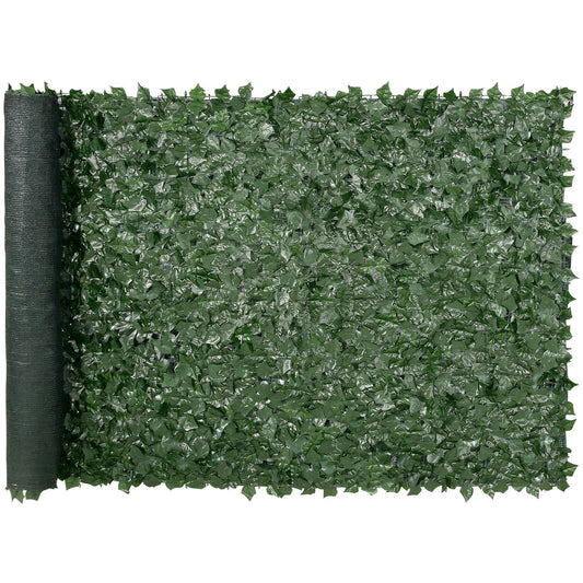 Privacy Ivy Fence, 59 x 118in Artificial Green Wall Screen, Greenery Ivy Fence with Mesh Cloth Backing and Strengthened Joint, Faux Hedges Vine Leaf Decoration for Outdoor Garden, Yard, Balcony