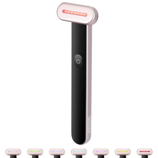 Red Light Therapy Wand for Face, 7-Color LED Facial Wand Red Light Therapy Device with Heatig Therapy| Microcurrent Vibrating Massage, Portable LED Beauty Wand for Face, Neck