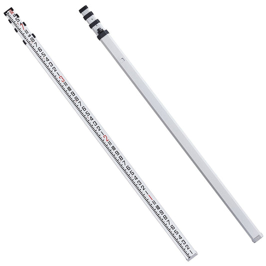 Measuring Rod 14-Feet/8ths 4 Sections Telescopic Grade Rod 1/8in w/ Bag