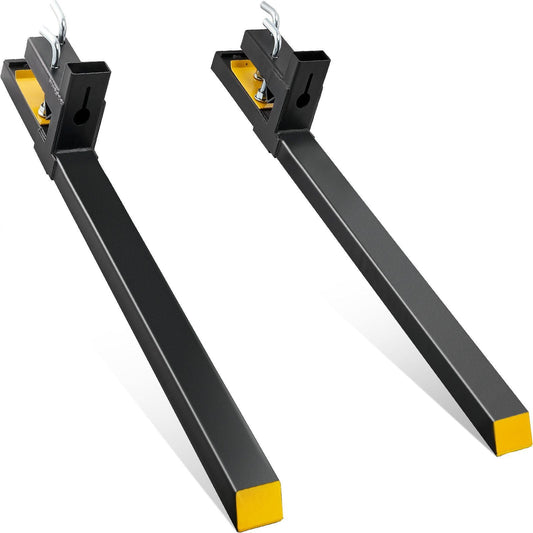 Pallet Forks, 4000 lbs Capacity clamp on Pallet Forks, 60" Tractor Bucket Forks, Heavy Duty Front Loader Attachment for Tractor, Loader Bucket, Skid Steer, Tractor Forks for Agriculture and Farm