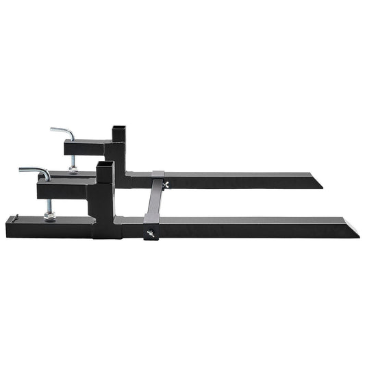 Pallet Forks, 2000 lbs Clamp on Pallet Forks, 43" Total Length Tractor Bucket Forks with Adjustable Stabilizer bar, Heavy Duty Pallet Forks for Tractor Attachments, Skid Steer, Loader Bucket