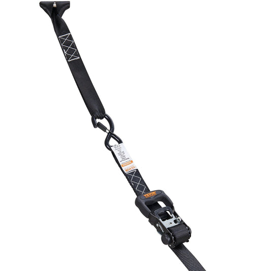 Ratchet Tie Down Straps (4PK), 5208 lb Max Break Strength, Includes 4 Premium 1.6" x 8' Rachet Tie Downs with Padded Handles, for Moving Securing Cargo, Appliances, Lawn Equipment, Motorcycle