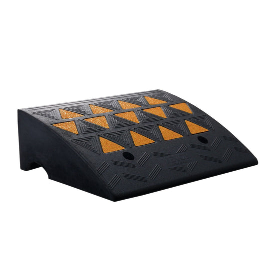 Rubber Curb Ramp 6" Rise Height Sidewalk Curb Ramp, 14.6" Width 19.3" Length Driveway Ramp for Curb, 15T Heavy Duty Rubber Ramp for Forklifts, Trucks, Buses, Cars, Wheelchairs, Bikes