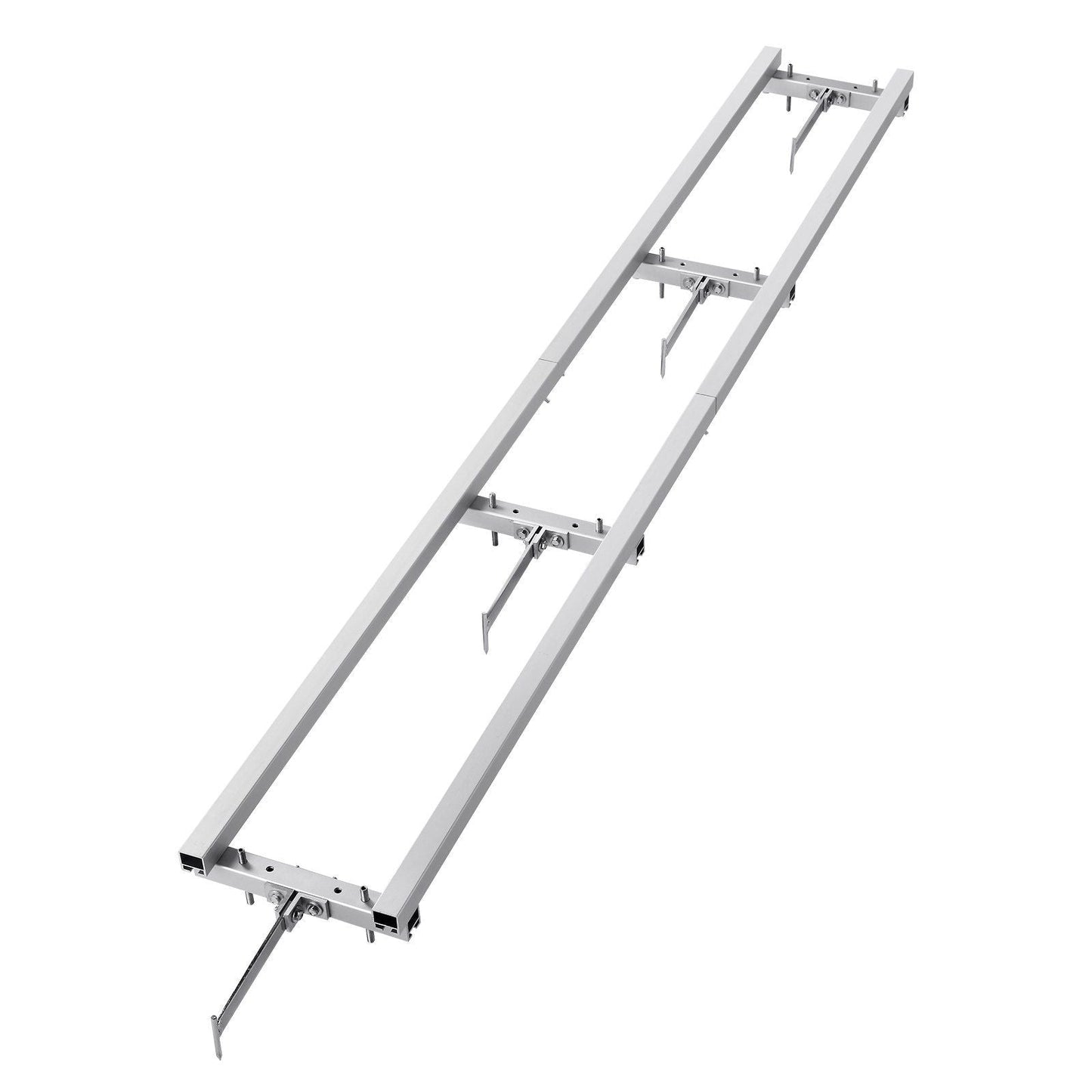 Rail Mill Guide System, 9 ft Milling Guide, 4 Crossbar Kits Chainsaw Mill Rail Guide, Aluminum Adjustable Saw Mill Rail System Work with Chainsaw Mills for Builders and Woodworkers