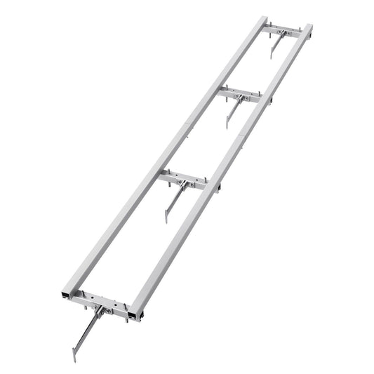 Rail Mill Guide System, 9 ft Milling Guide, 4 Crossbar Kits Chainsaw Mill Rail Guide, Aluminum Adjustable Saw Mill Rail System Work with Chainsaw Mills for Builders and Woodworkers