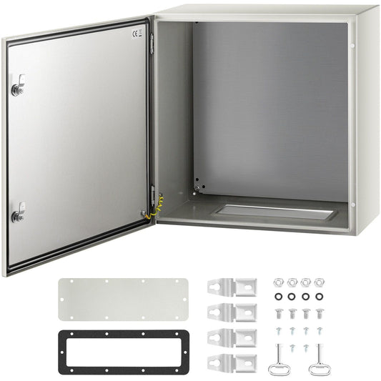NEMA Steel Enclosure, 24 x 24 x 12'' NEMA 4X Steel Electrical Box, IP66 Waterproof & Dustproof, Outdoor/Indoor Electrical Junction Box, with Mounting Plate
