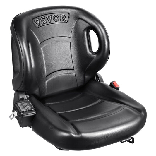 Universal Forklift Seat,Tractor Seat with Adjustable Angle Back, Micro Switch and Seatbelt,Wrap-around Forklift Seat for Tractor Loader Excavator