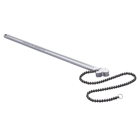 Chain Wrench, 48 inch Chain Pipe Wrench, 13.4 inch Diameter Capacity, CRV Reversible Pipe Fitting Tool Wrench with High Strength Jaw and Ergonomic Handle, for Pipe Installation and Car Repair