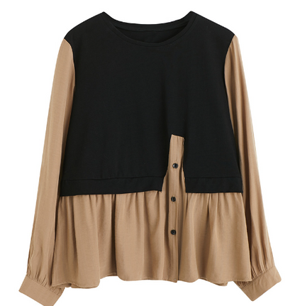 Large Women's Loose Slim Long Sleeve T-Shirt