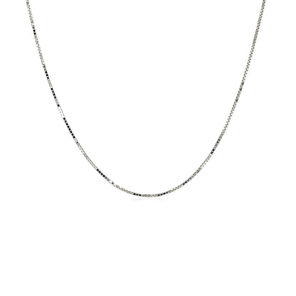 18k White Gold Box Chain 0.6mm