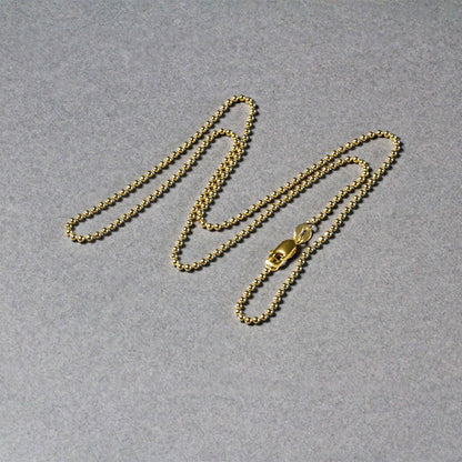 14k Yellow Gold Bead Chain 1.5mm