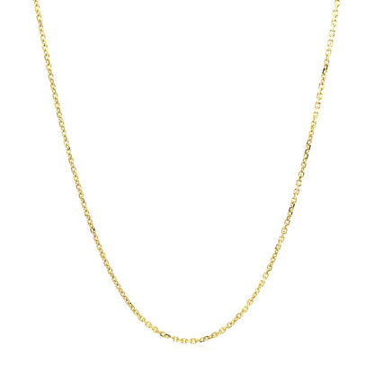 18k Yellow Gold Cable Chain 1.1mm