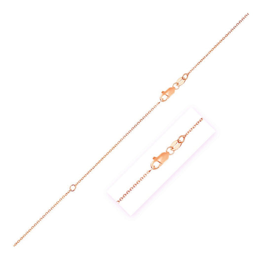Chaîne Forçat Ajustable en Or Rose 14 carats (1,10 mm)
