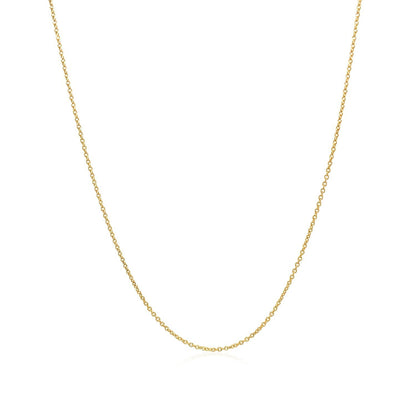 14k Yellow Gold Oval Cable Link Chain 0.6mm