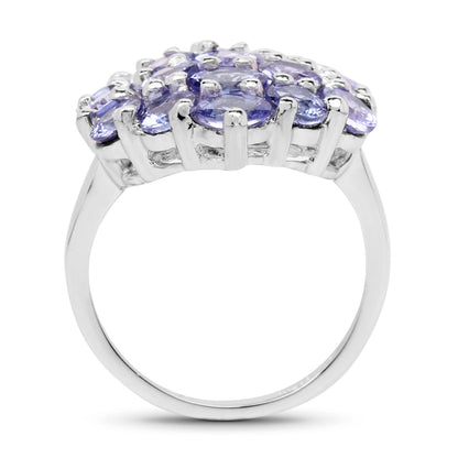 5.28 Carat Genuine Tanzanite .925 Sterling Silver Ring
