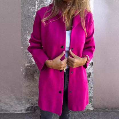 Cross-Border European And American 2026 Autumn And Winter New Fashion Long-Sleeve Solid Color Jacket For Women, Popular On Amazon And Aliexpress